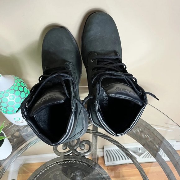 Timberland Womens Boots‎ Waterproof Size 9.5 M Black Nubuck Linden Woods 6” - Picture 8 of 10